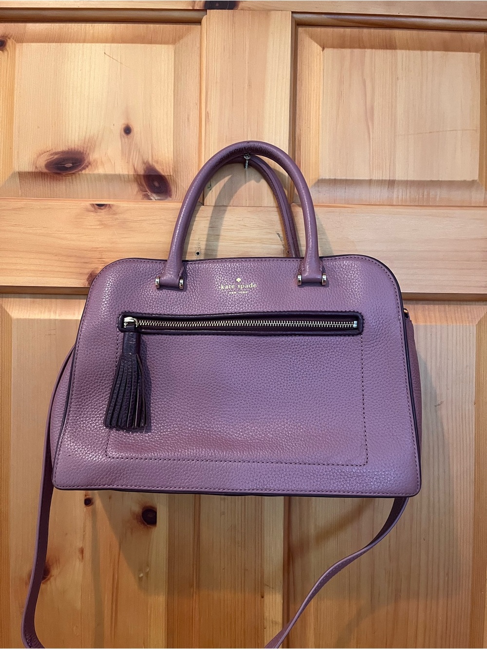 kate spade rose color handbag crossbody with Tassel